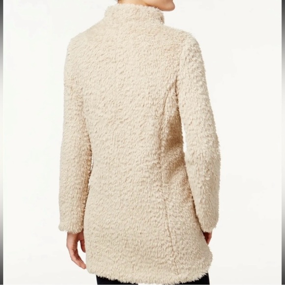 Kenneth Cole Ivy Long Line Faux Fur Teddy Coat - Size M (EUC) - Picture 3 of 11